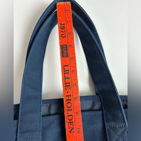 Polo Ralph Lauren Canvas Tote Bag Navy With Pink Fuchsia Pony Embroidered RARE - Picture 8 of 14